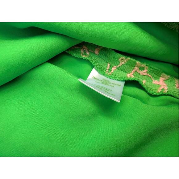 RARE Lilly Pulitzer Green Lace Fit & Flare Dress – Size 0 – EUC - Picture 10 of 12